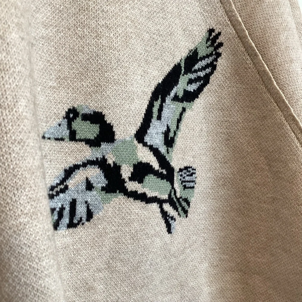 🦆Anthropologie Crewneck Sweater Pilcro Oaklyn Sweatshirt Duck NEW Small - Picture 4 of 14